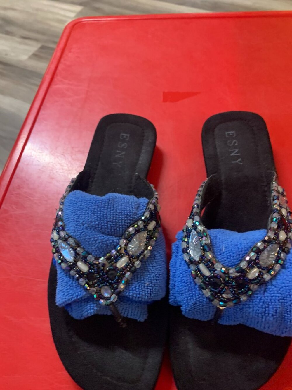 Women's Size 7 Black Esny Flip Flops